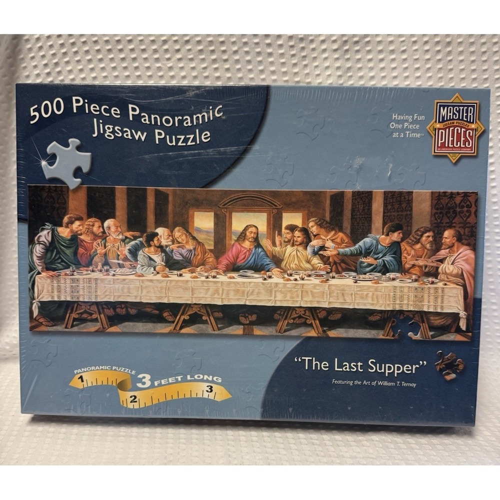 NEW Master Pieces 30002 the Last Supper puzzle 500 piece 12" x 36"